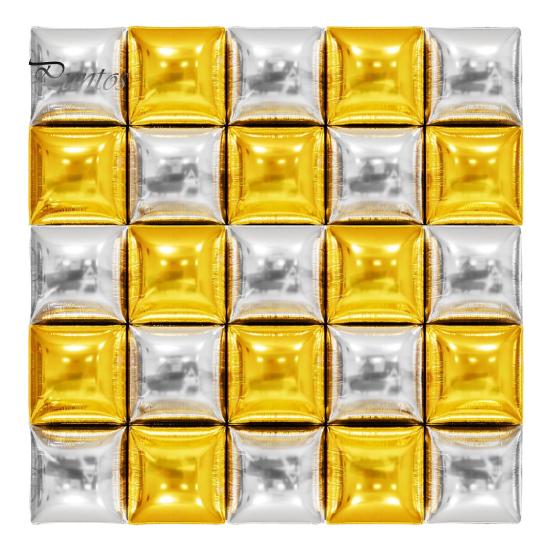 

25 шт. квадратных фольгированных металлических шаров, двухсторонние воздушные шары, настенный туннель, свадебный выпускной фон, арка, гирлянда, комплект для вечеринки по случаю дня рождения F