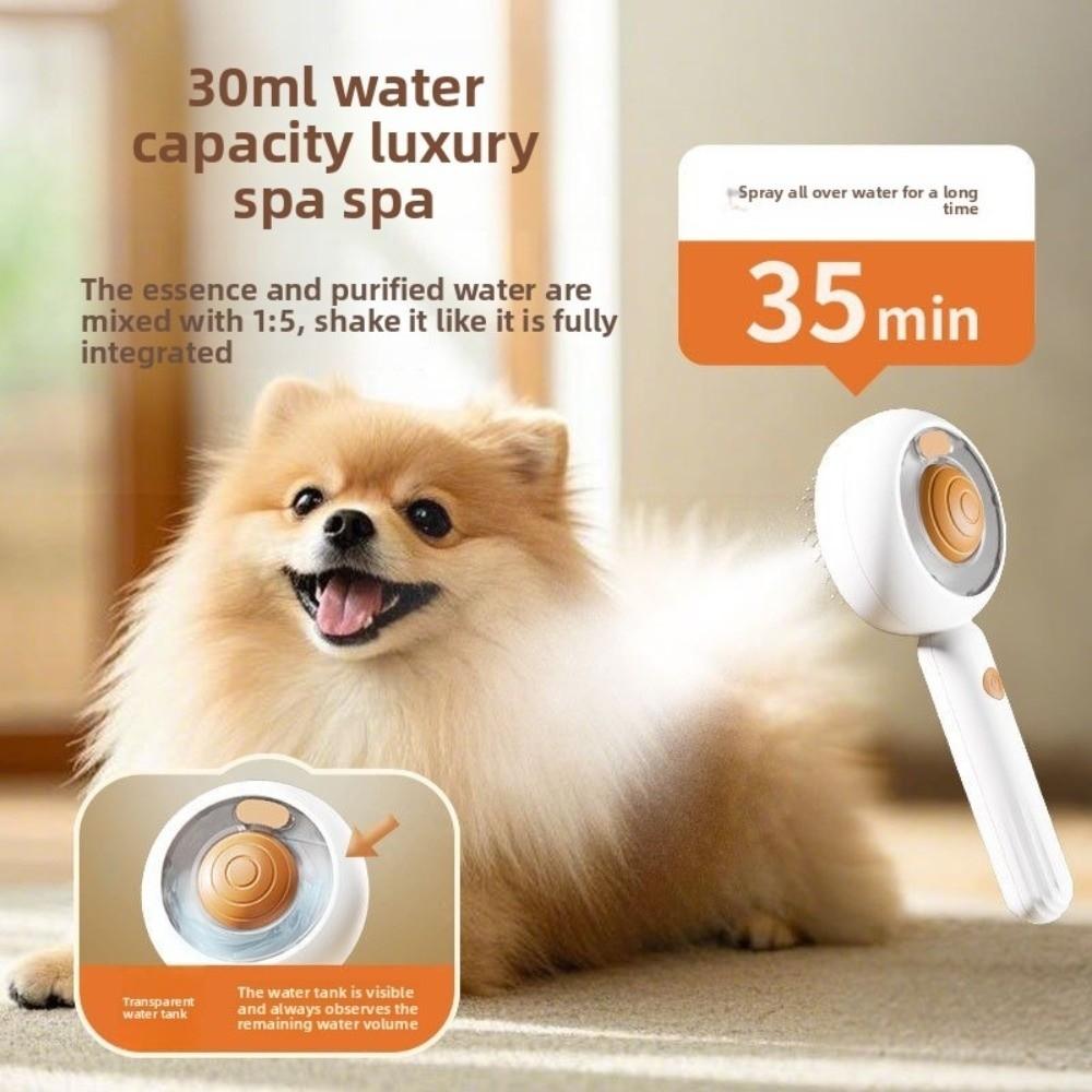 Spray Nozzle Cat Steam Brush Release Button Steamy Pet Comb Hair Removal Comb  for Pet Care