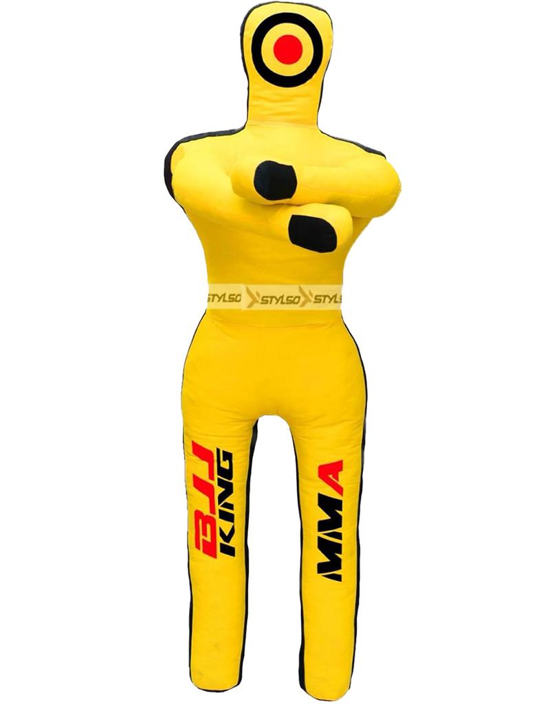 Unpadded Grappling Dummy Wrestling Dummy Jiu Jitsu Dummy BJJ MMA Judo Karate Training Adults Kids Youth Practice Tackling Dummy (Yellow, 5ft/60in)
