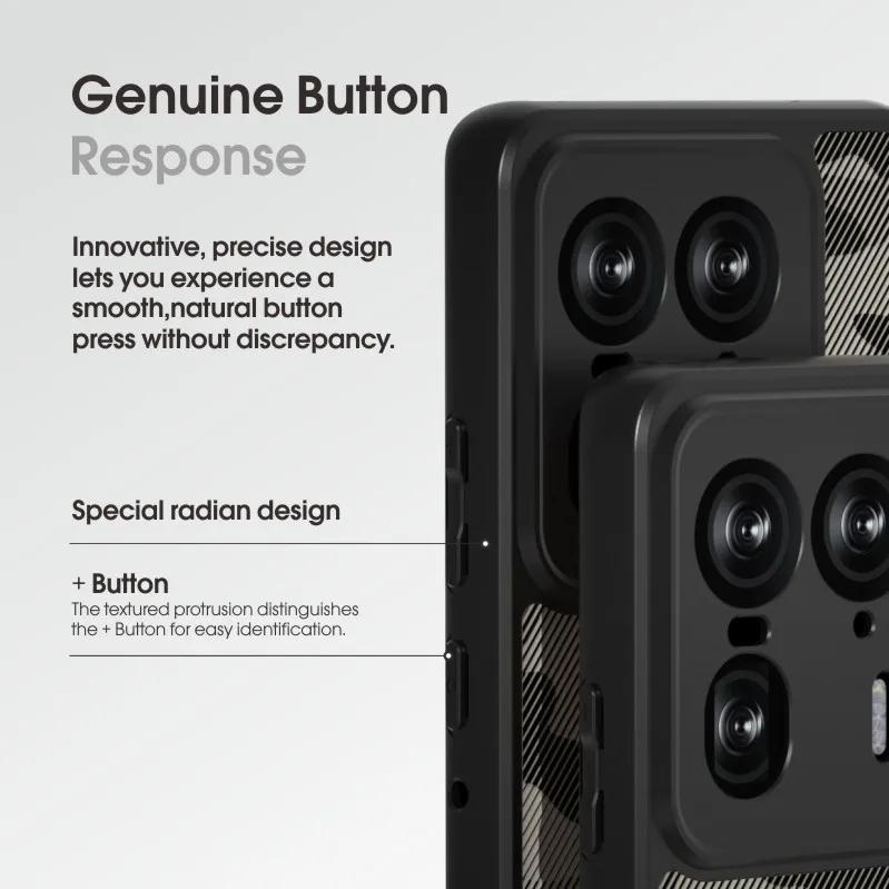 (Comes with wrist strap)for Motorola Moto X50 Ultra Case,(Anti-Yellowing)Soft TPU Hard PC Backboard Shockproof Translucent  Phone Case(Camo Black)