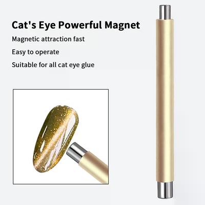 Double Head Cat's Eye Nail Magnetic Stick With Steel Ball Multifunctional Nail Magnet Tool Pens For DIY Salon Studio Or Home Use