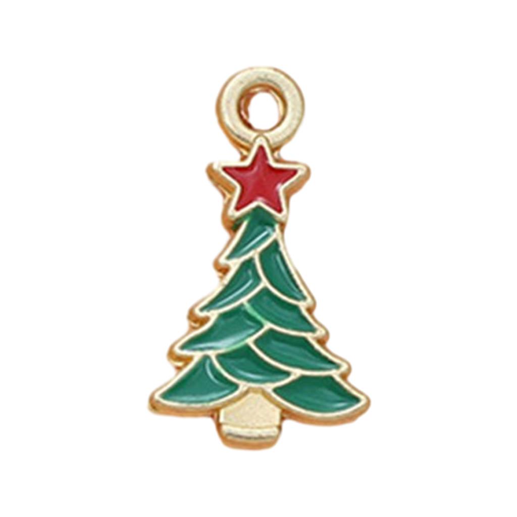 Christmas Tree Charms Jewelry Making Charms Pendant for Necklace Bracelet Earring Making Cristmas Stocking Stuffer