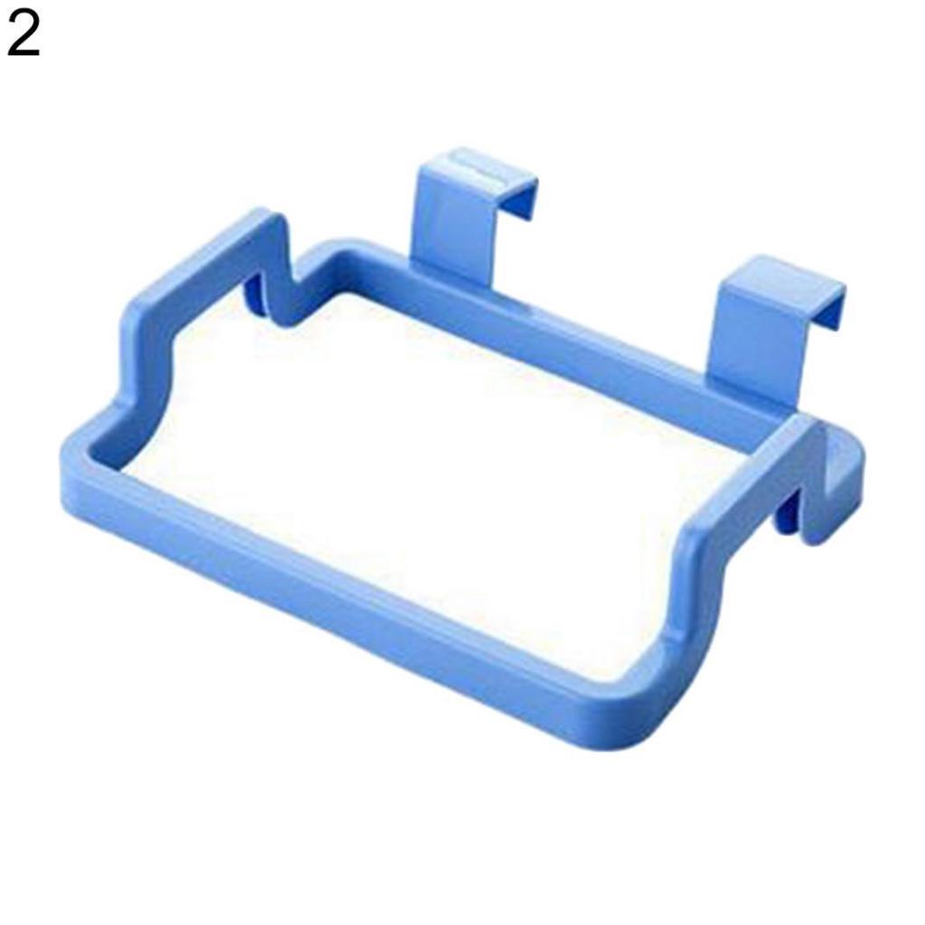 Practical Kitchen Trash Garbage Bag Plastic Holder Cabinets Towel Rack Organizer