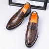 Luxury Retro Fashion Designer New Black Brown Green Casual Shoes For Men Penny Loafter Formal Wedding Dress Homecoming