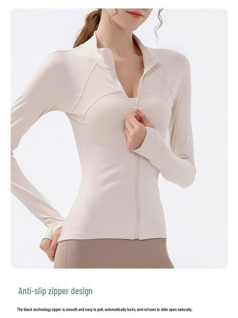 New Women's Slimming Long Sleeve Sports Top for Yoga, Running, and Cycling