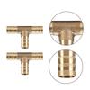 5pcs Brass T 3-Way Hose Joiner Fittings Barbed Connector   Water Oil Gas Fuel (6mm)
