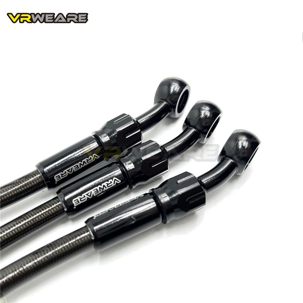 Motorrad Bremsleitung Edelstahl Geflochtene Bremsleitung mit 360 Grad drehbarem Banjo Passend für ATV Pit Dirt Street Racing Bike