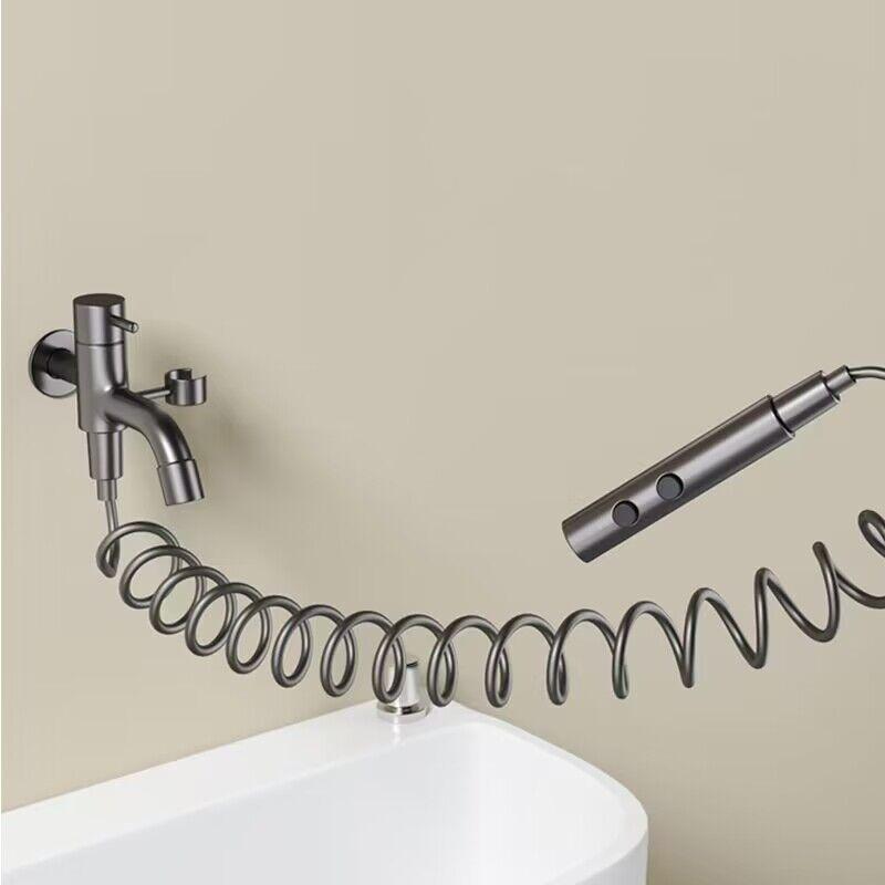 Grey Copper Toilet Hand Held Bidet Faucet Sprayer Bidet Set Sprayer Gun Toilet Spray For Bathroom Self Cleaning Shower Head