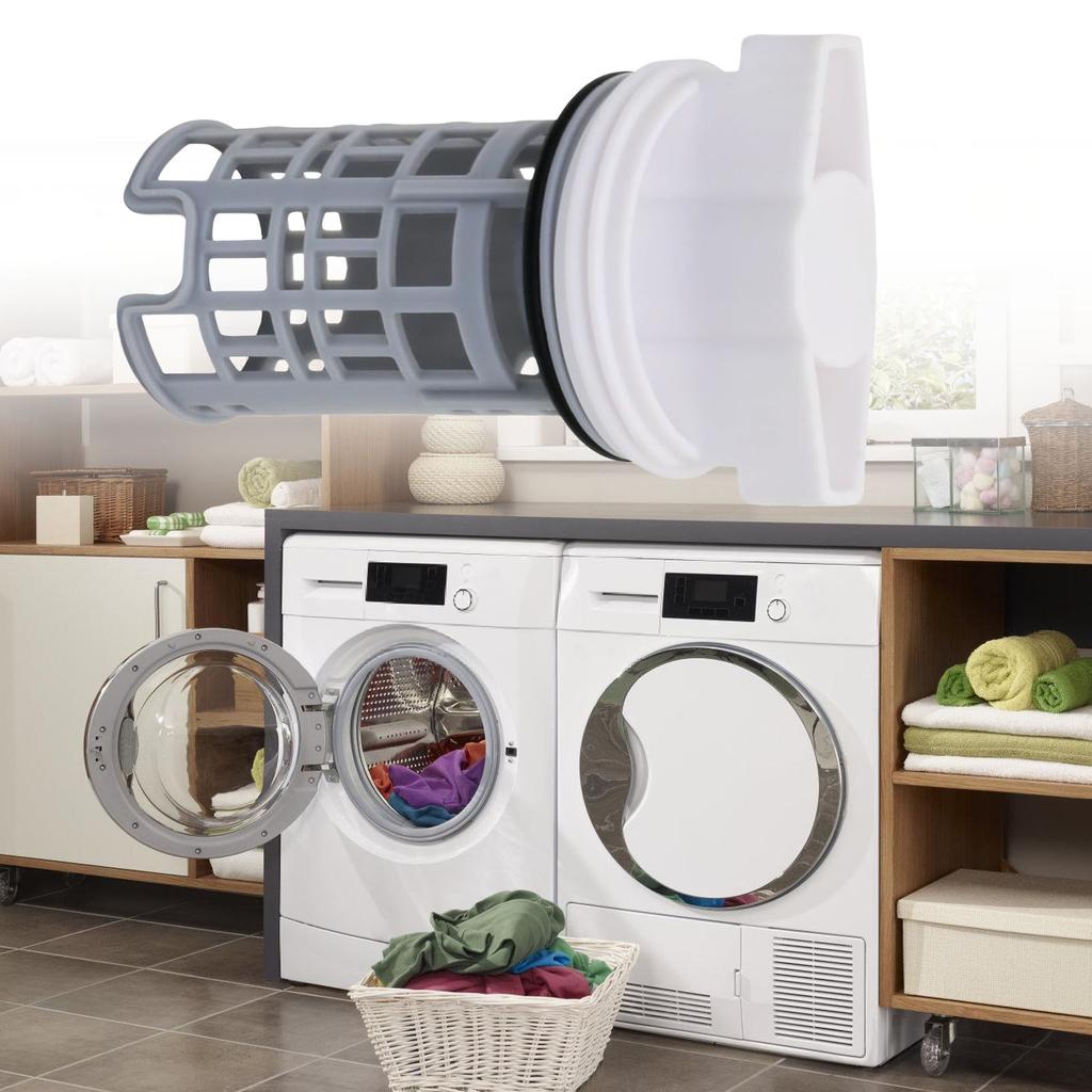 High Capacity Washing Machine Drain Pump Filter High Efficiency Anti Clog Laundry Filter Plastic Replacement Accessories