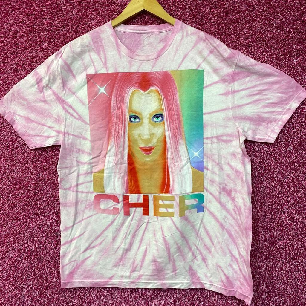 Cher Rock Pop Pink Tie Dye Oversized T-Shirt