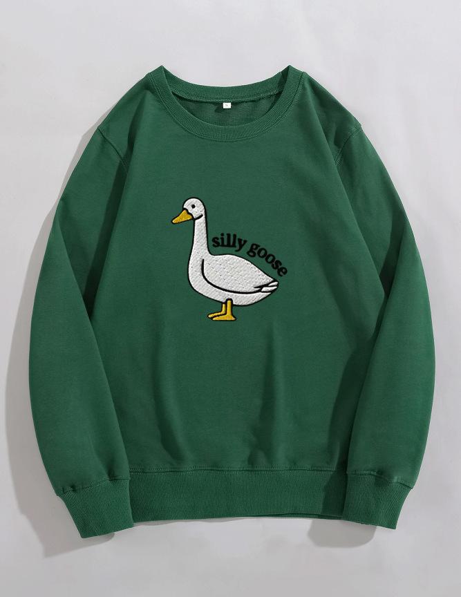 Популярный свитшот гусь глупый гусь модный свитер мужской и женский XXXL 2190₽