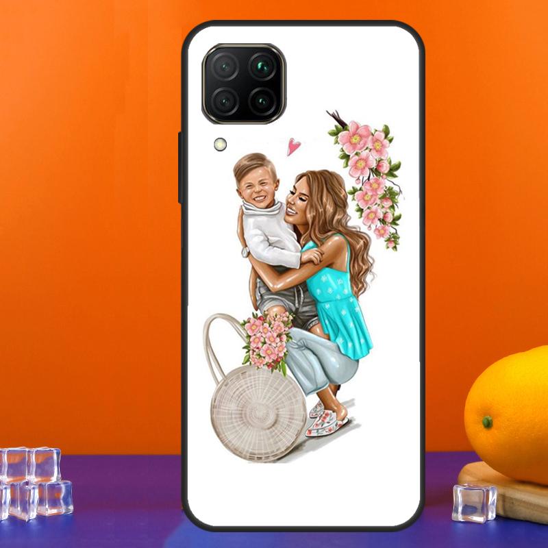 Black Brown Hair Baby Mom Queen For Huawei Nova Y90 Y91 Y60 Y70 Y72 Y61 9 10 SE 12i 12s 11i 5T P60 Pro P20 P30 P40 Lite Case