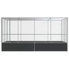 vidaXL Voliere mit Erweiterung Silber 418 x 207 x 212 cm Stahl