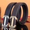 Men's Automatic Buckle Stainless Steel Belt, Genuine Leather Cowhide, Youth Versatile Casual Design