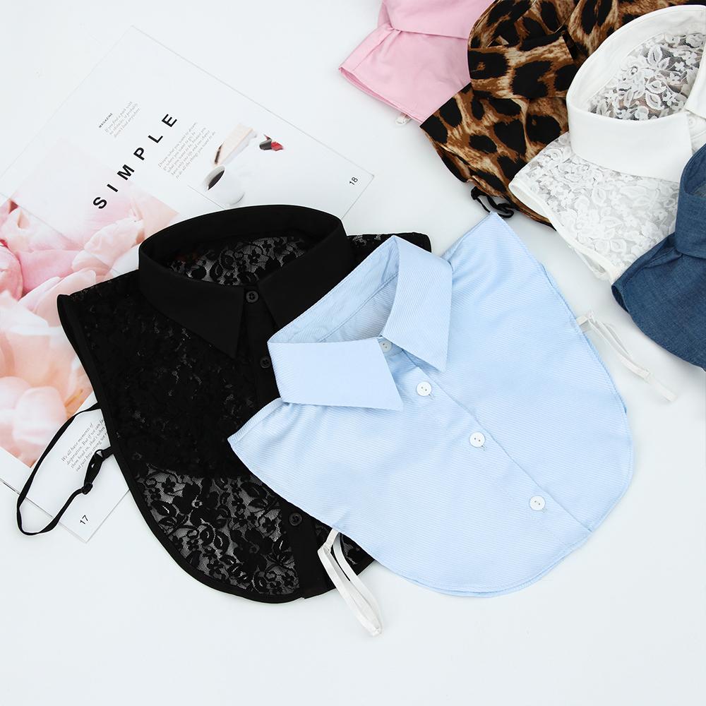 Classic Women Cotton Lace Fake Collar Vintage Detachable Clothes Accessories Lapel Blouse Top Shirt Collar False Collar DropShip