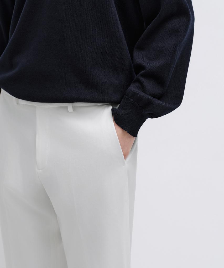 Musinsa Standard Semi-Wide Hidden Banding Slacks [White]