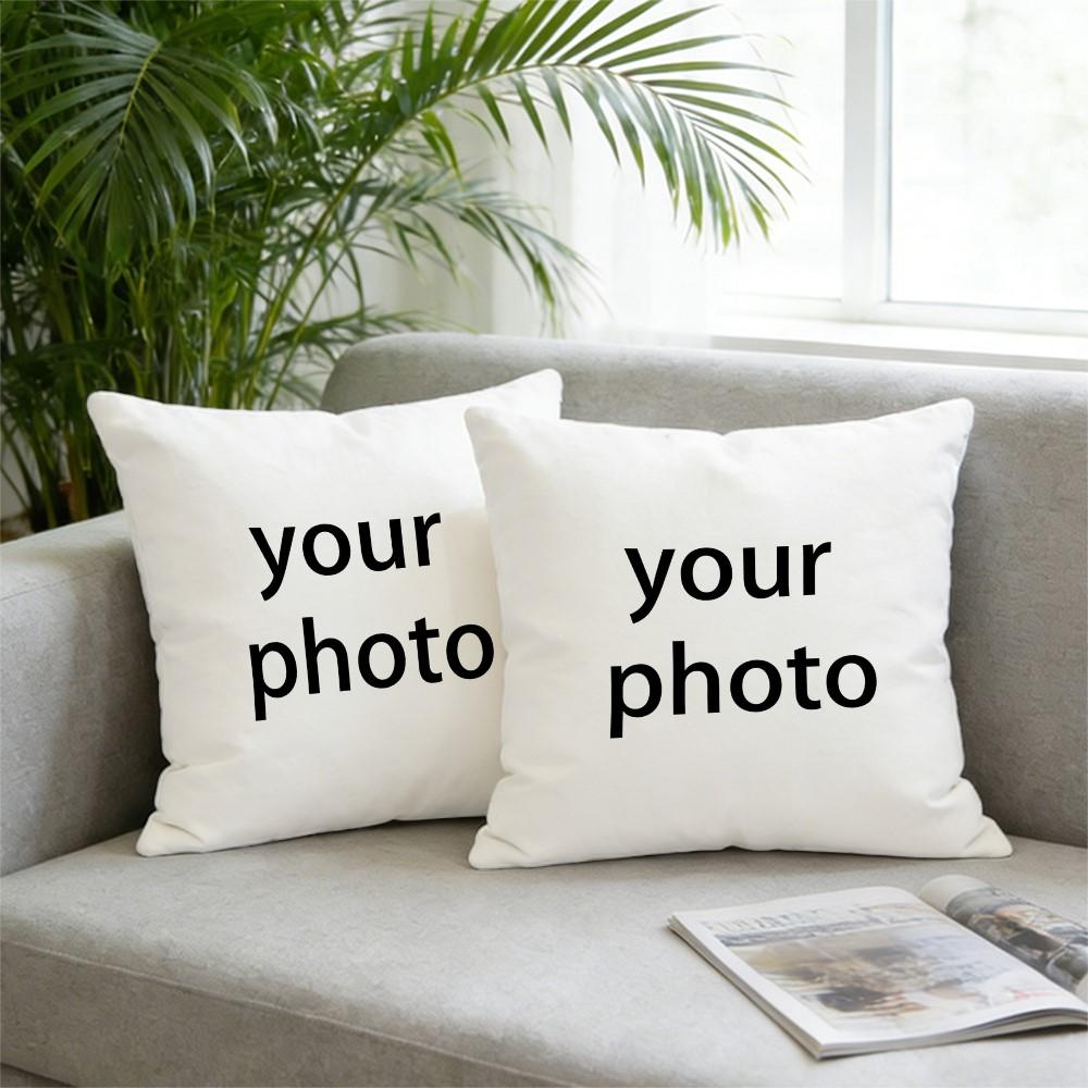 1Pc Custom Design Pillowcase with Personalized Photo Text Logo, Ultra Comfort Soft Breathable Pillow Cover for Modern Home Decor, St