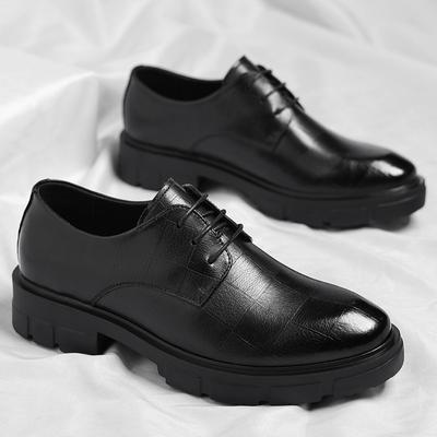 Autumn Leather Shoes Men's New Men's British Style Leather Shoes Brock Carved Business Dress Wedding Shoes
