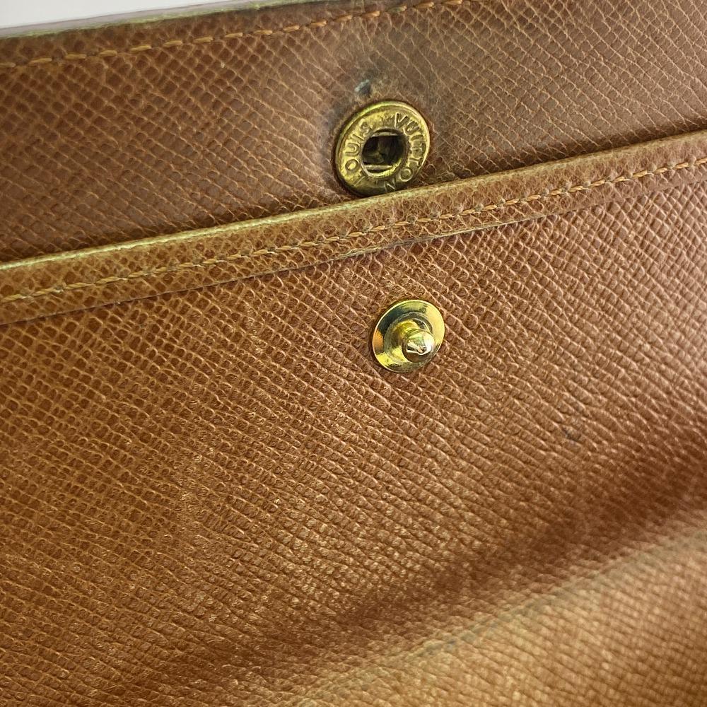 Louis Vuitton M61215 Monogram Monogram Porte Tresor International Tri-fold Wallet Brown Monogram Used