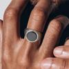 Vintage Style Round Gemstone Turquoise Men's Punk Ring