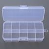 Rectangle Plastic Jewelry Box Compartment Storage Box Case Jewelry Earring Bead Craft Display Container Organizer