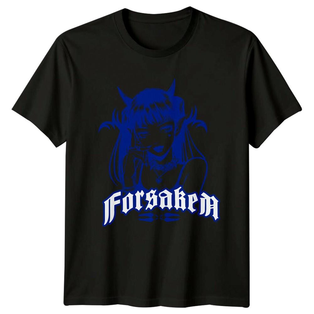 

Anime Devil Girl #034;Forsaken#034; Graphic TShirt Manga Style Tee Unisex T-Shirt XL