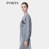 PORTS Women's Hand-Embroidered Wool-Cashmere Knit Top