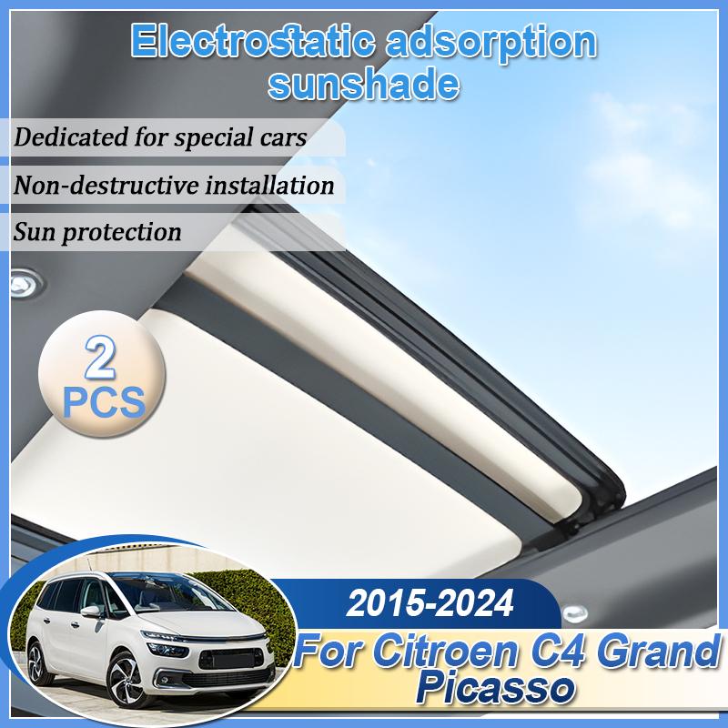 Car Sunroof Sunshade For Citroen C4 Grand Picasso 2015-2024   Car Electrostatic Adsorption Sunshade Skylight Accessories