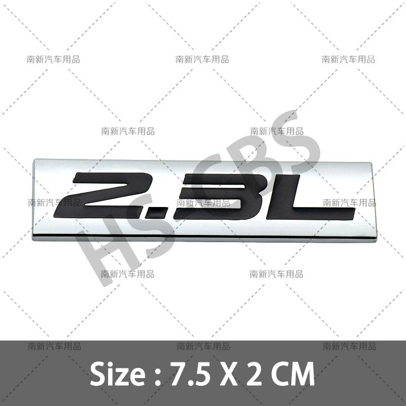 3D Metal 2.0L 2.2L 2.3L 2.4L 2.5L 2.6L 2.7L 2.8L Car Engine Displacement Badge Rear Trunk Emblem Stickers Decorative Accessories