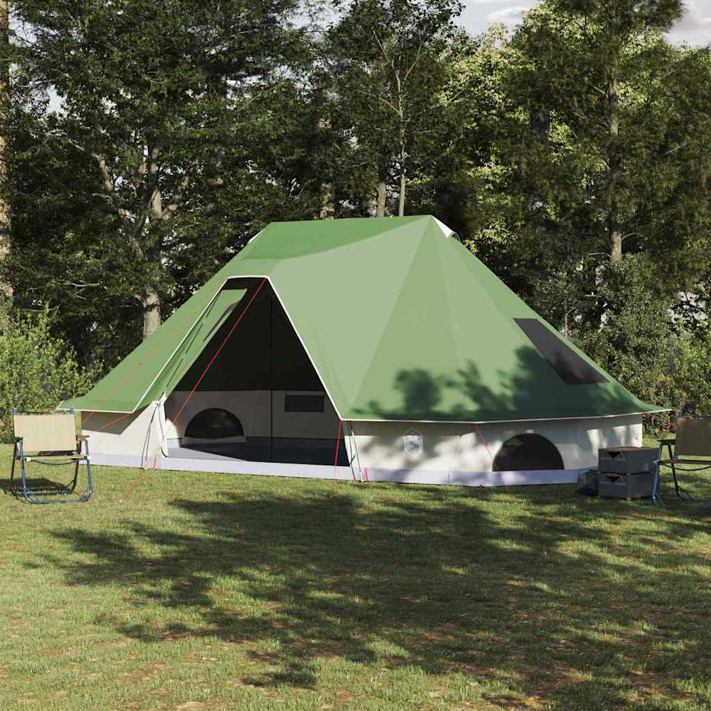 Tipi Zelt mit Dach und Stauraum Grün 680 x 430 x 270 cm Taft