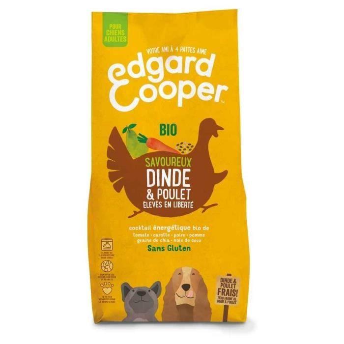 Edgard & Cooper - Croquettes BIO à la Dinde et Poulet pour Chien - 7Kg