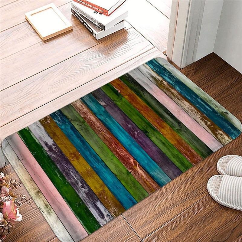 Welcome Mat Geometric Cobblestone Printed Bedroom Kitchen Balcony Area Rug Soft Anti-Slip Living Room Carpet Home Decoration