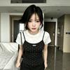 Korean Polka Dot Fake Two-piece Short-sleeved T-shirt Women's Summer New Slim-fitting and Thin, Unique and Beautiful Spice Girl Top