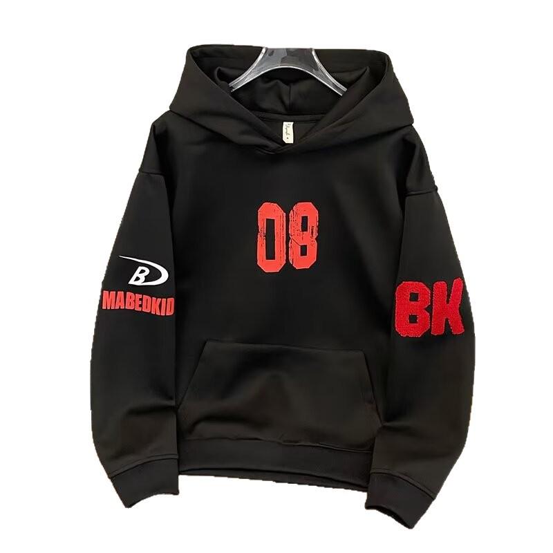 Autumn Unisex Letter Print Embroidered Hoodie - Casual Trendy Loose Fit