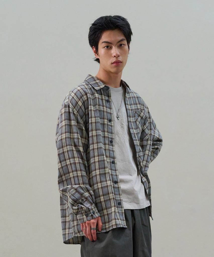 DESIRED Brushed Overfit Check Shirt-Ffsk5411D0D