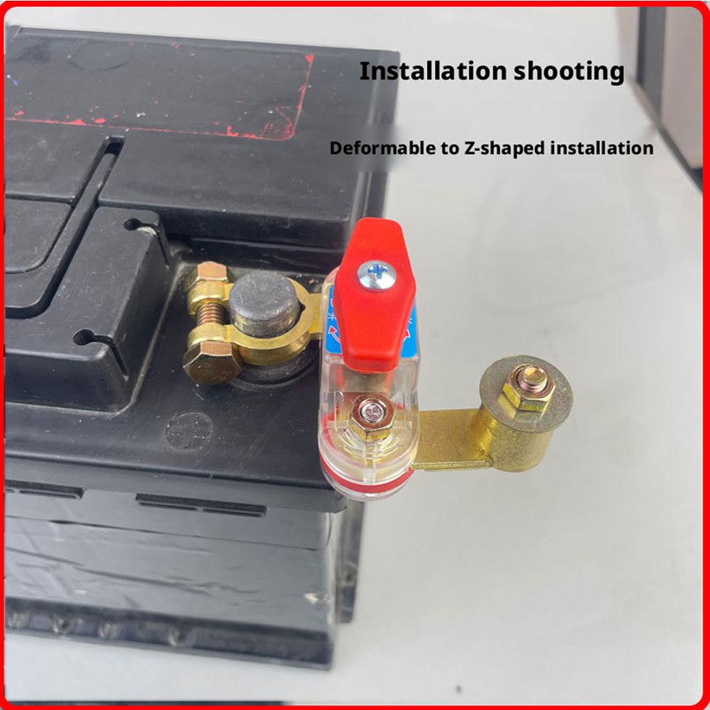 Double Rotating Universal Car Battery Disconnect Switch 12V 24V, Heavy Duty Anti-Leak Battery Master Kill Switch For Car Boat RV