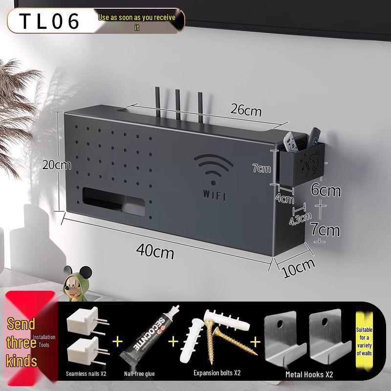 

Wall-Mounted Set-Top Box Organizer and Router Holder Standard