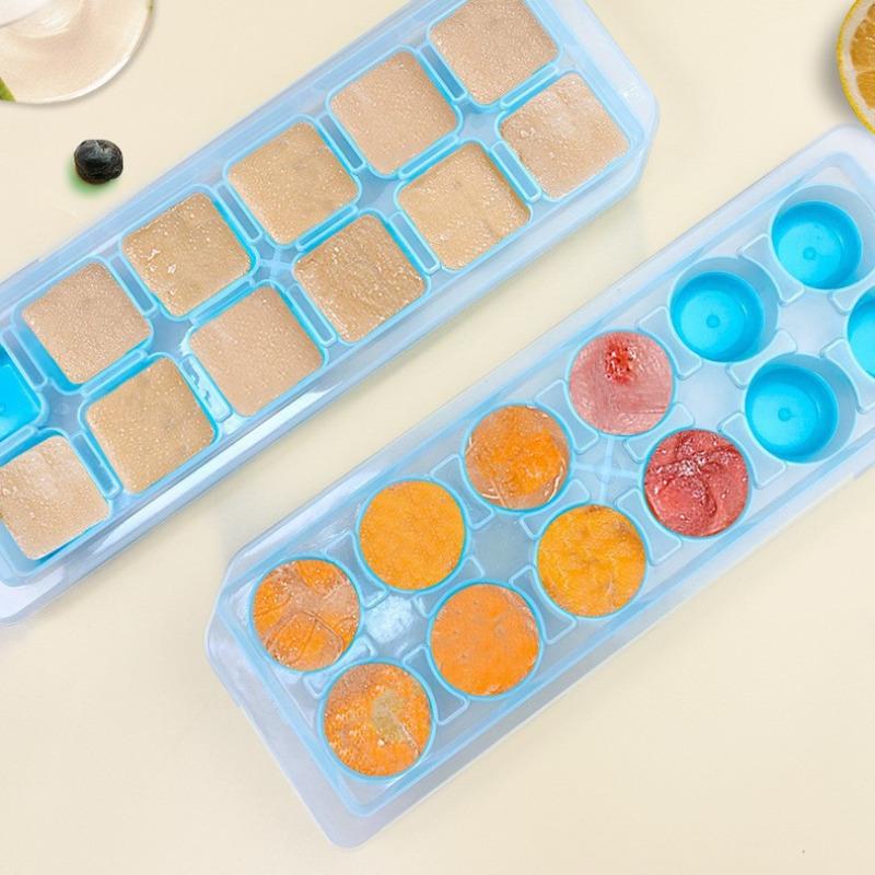Silicone 9/12 Grid Giant Silicone Ice Cubes Square Tray Mold Orange Non-Toxic Durable Wine Ice Cube Bar Blocks Maker