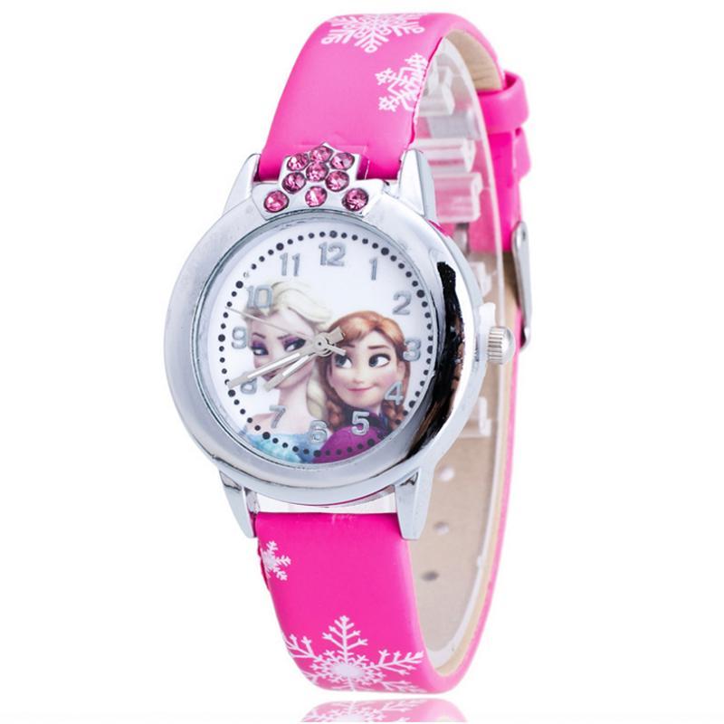 Dětské vodotěsné křemenné hodinky Frozen s kresleným ciferníkem pro školní děti