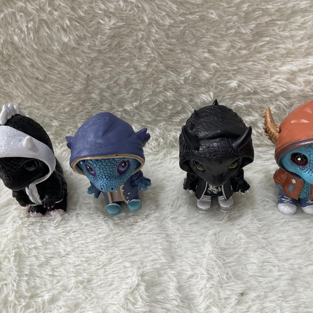 Statuette di Drago Cool Decorazioni Creative di Natale Drago Ciondolo Simpatiche Statuette di Drago Sculture di Dinosauro in Resina Decorazione per Feste di Natale