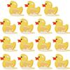 Computerized Embroidery Polyester Iron on/Sew On Patches, Costume Accessories, Appliques, Duck, Gold, 65x80x1.2mm