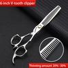 Hair Scissors Ergonomics Handle 9cr13 Steel 6-inch Hairdressing Cutting Scissors and Thinning Scissors Set