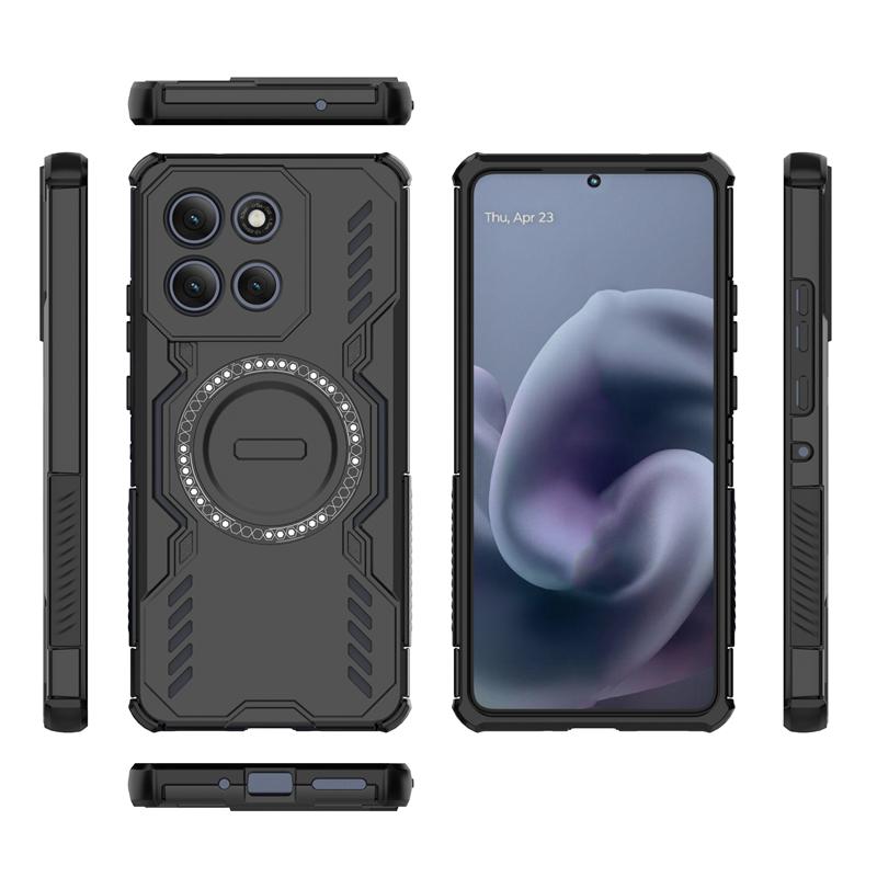 Armor Case For Motorola Moto G86 Power Magnetic Adsorption Wireless Charge Cover Moto G86 Power Case For Moto G86 Power Case