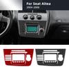 Real Soft Carbon Fiber Sticker For Seat Altea 2004 2005 2006 2007 2008 LHD Car Central Air CD Panel Trim Interior Accessories.