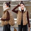 Cotton vest women's autumn and winter new fashion small stand-up collar warm jacket age-reducing foreign vest
