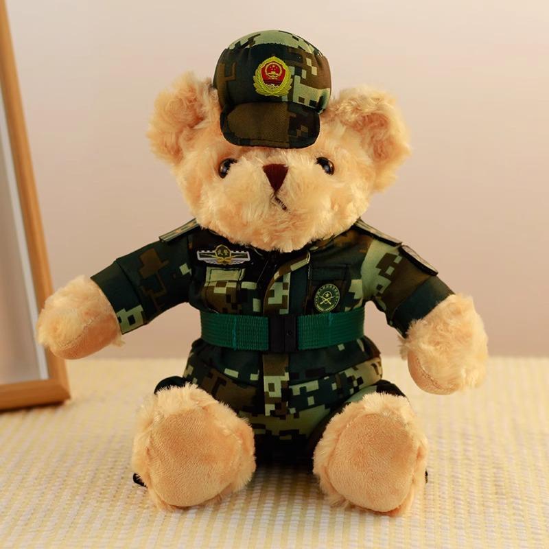 

Камуфляжный Мишка Вооружённой Полиции Кукла Силы Вооружённой Полиции Морской Пехоты Кукла Плюшевая Игрушка Военная Любовь 25cm
