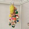 Bird Toy Parrots Chewing Toy Birdcage Block Tearing BiteToy Small Medium Birds Cage Wooden Puzzle for Lovebirds Conures