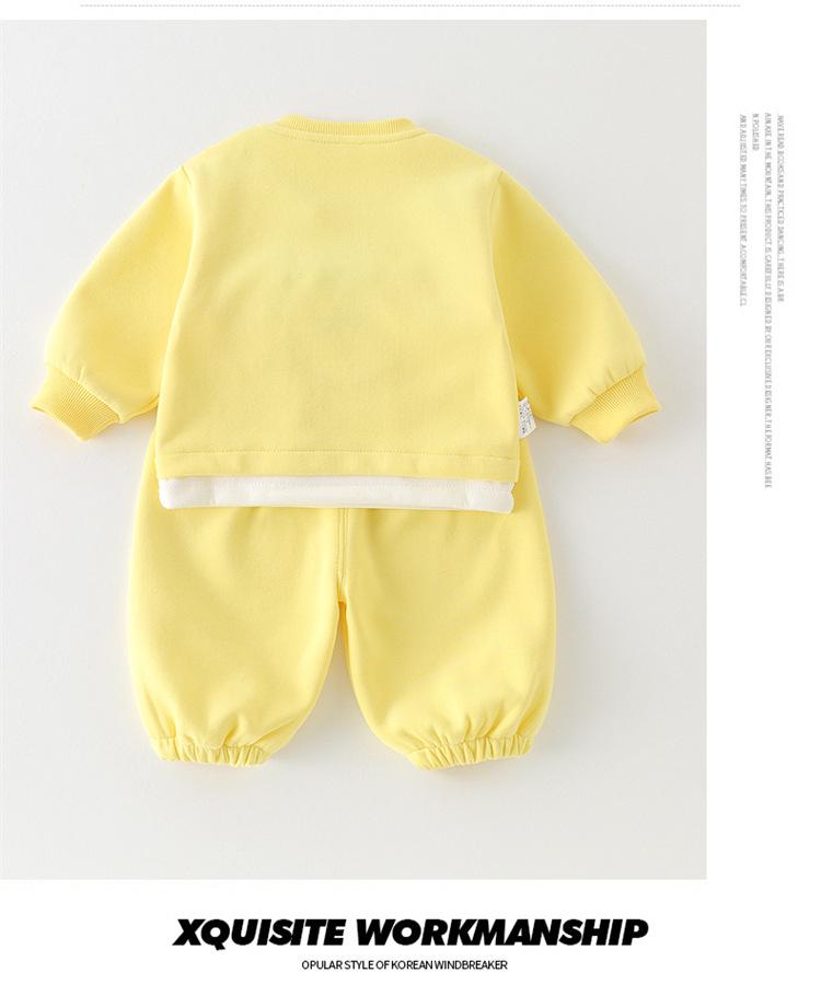 Spring/Autumn Cartoon Hoodie and Pants Set for Baby Boys (0-2 Years)