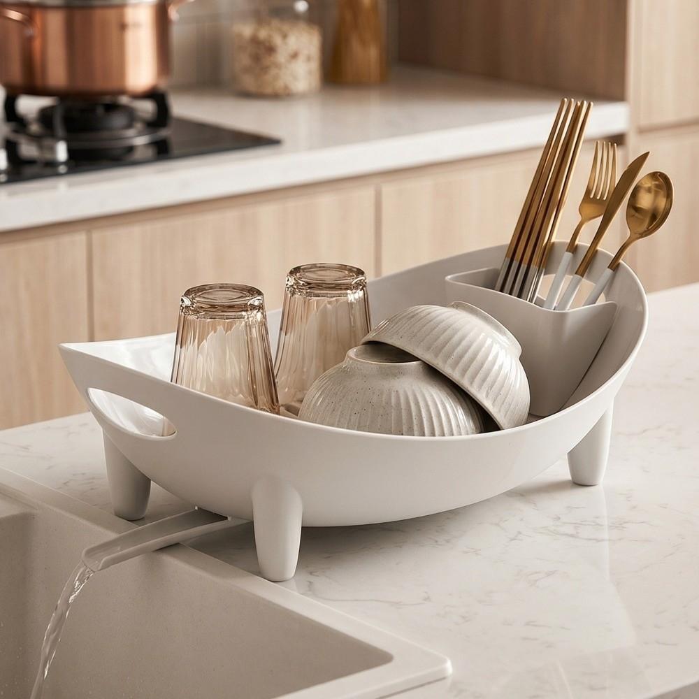 Plastic Oval Shaped Drainer Drainage Bowl Utensil Holder Multipurpose Vegetable Basket  Camping
