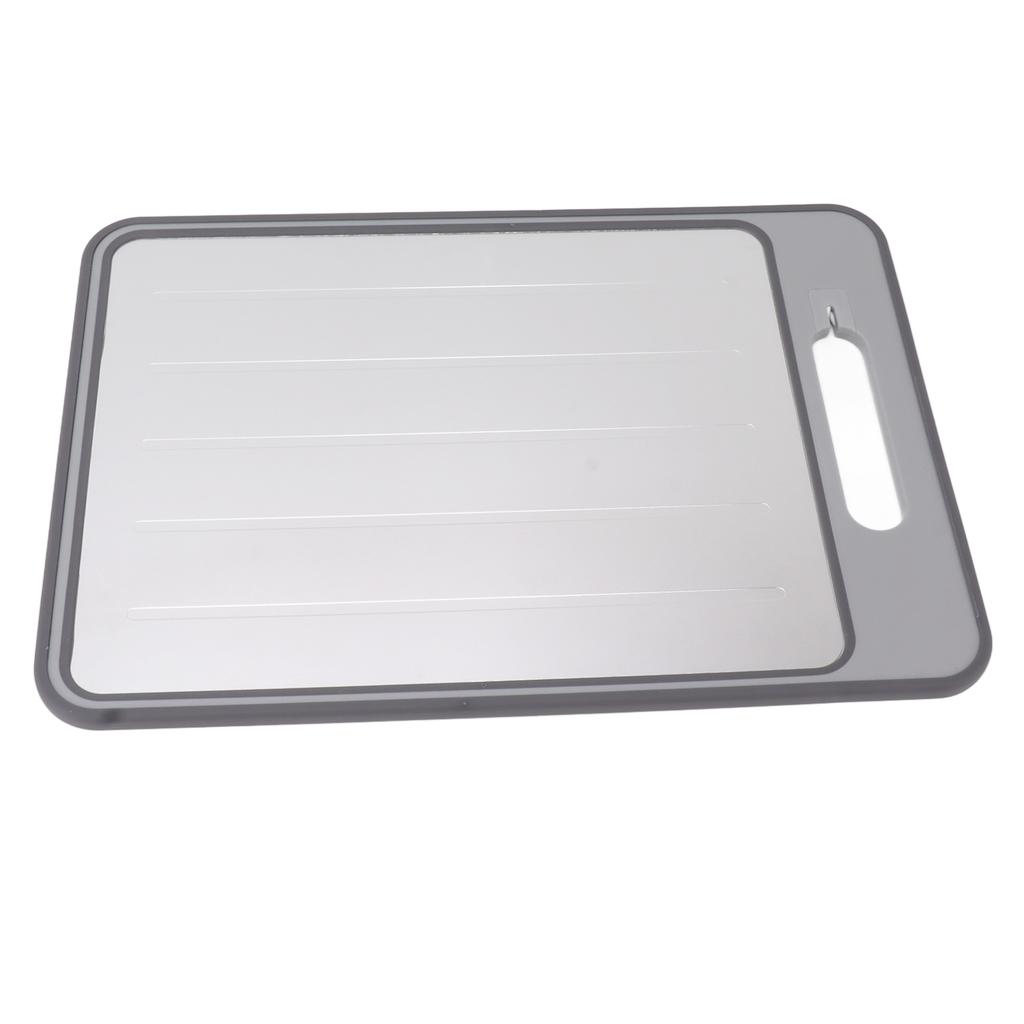 Double Sided Cutting Board Rapid Thawing and Grinding Plate with Knife Sharpener for Kitchen